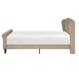 Heirloom Brown Upholstered Queen Platform Bed