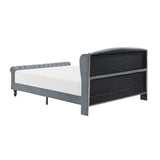 Heirloom Gray Upholstered Queen Platform Bed