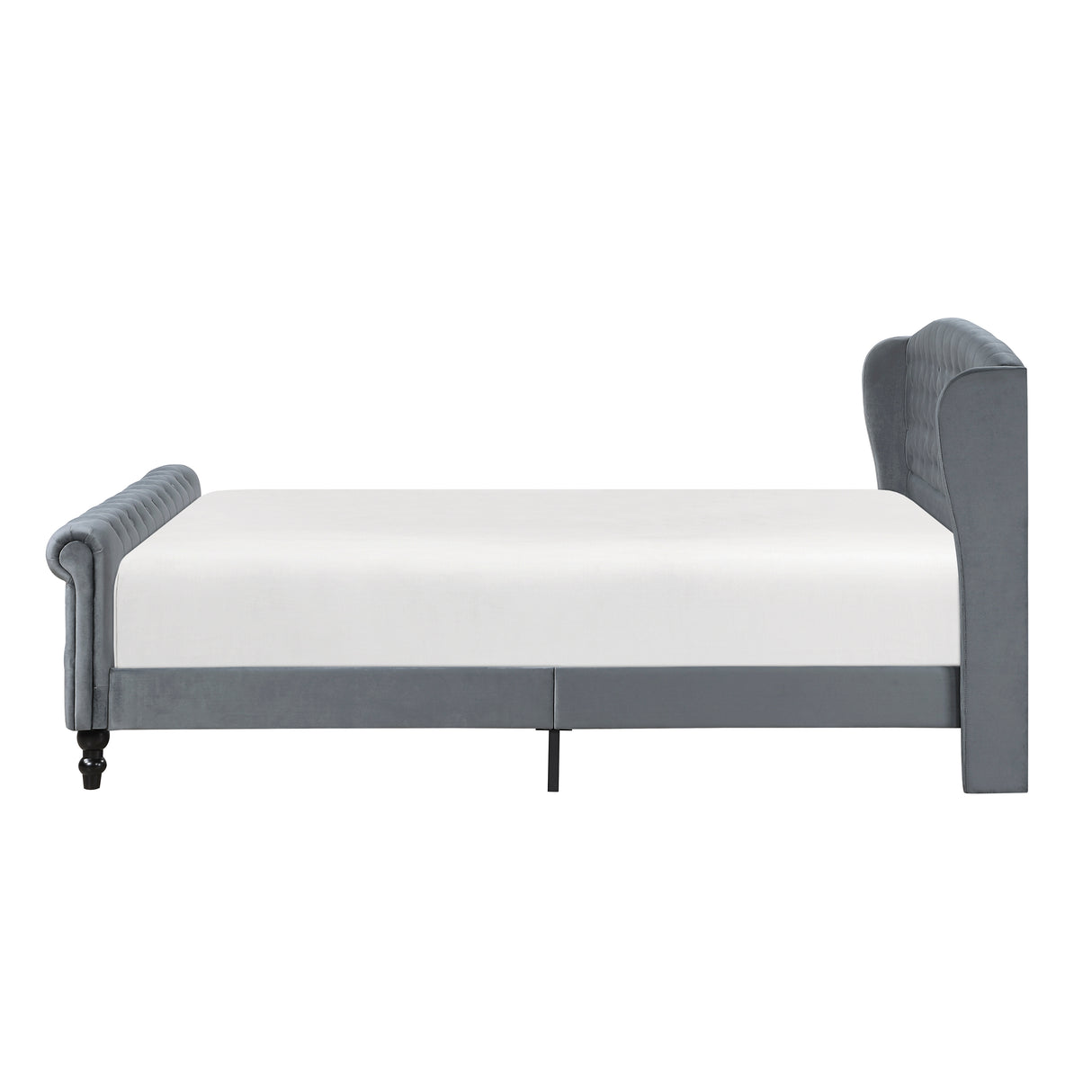 Heirloom Gray Upholstered Queen Platform Bed