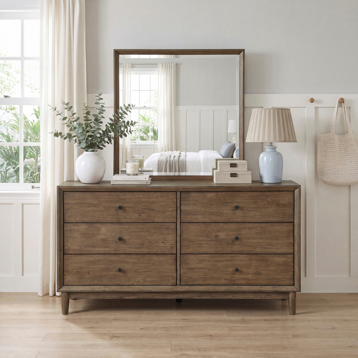 Marlow Brown/Oatmeal Modern Bedroom Set from Homelegance - Luna Furniture