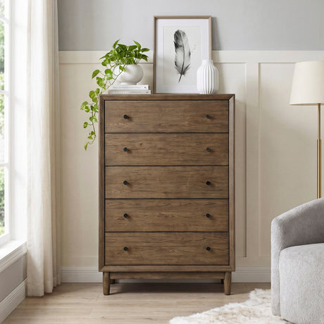 Marlow Brown/Oatmeal Modern Bedroom Set from Homelegance - Luna Furniture