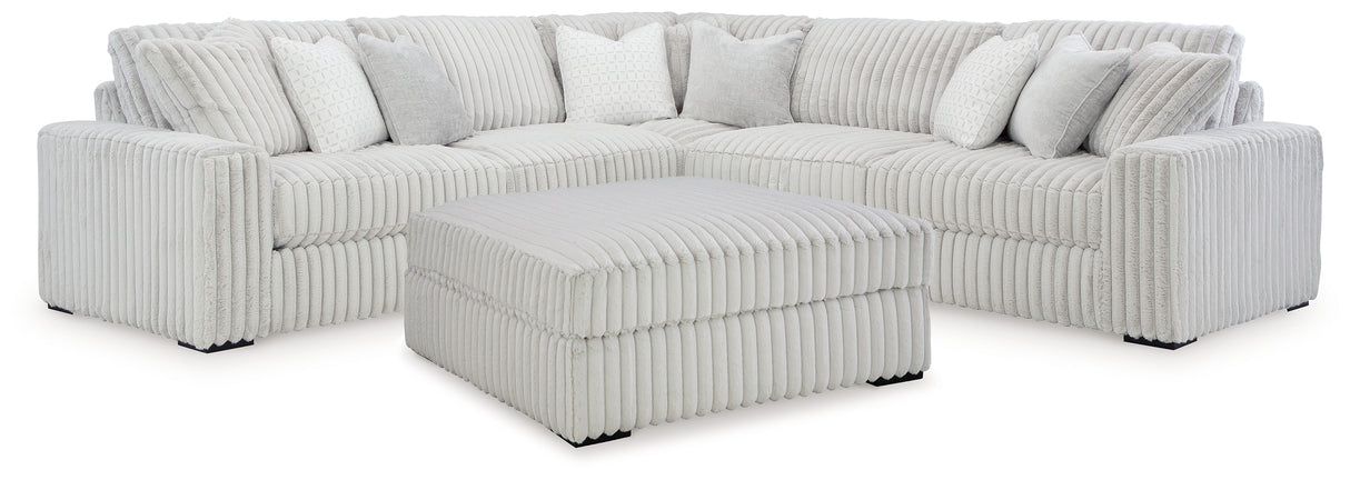 Stupendous Alloy 3-Piece Sectional with Ottoman from Ashley Furniture - Luna Furniture