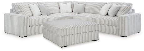 Stupendous Alloy 3-Piece Sectional with Ottoman from Ashley - Luna Furniture