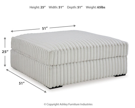 Stupendous Alloy Oversized Accent Ottoman from Ashley - Luna Furniture