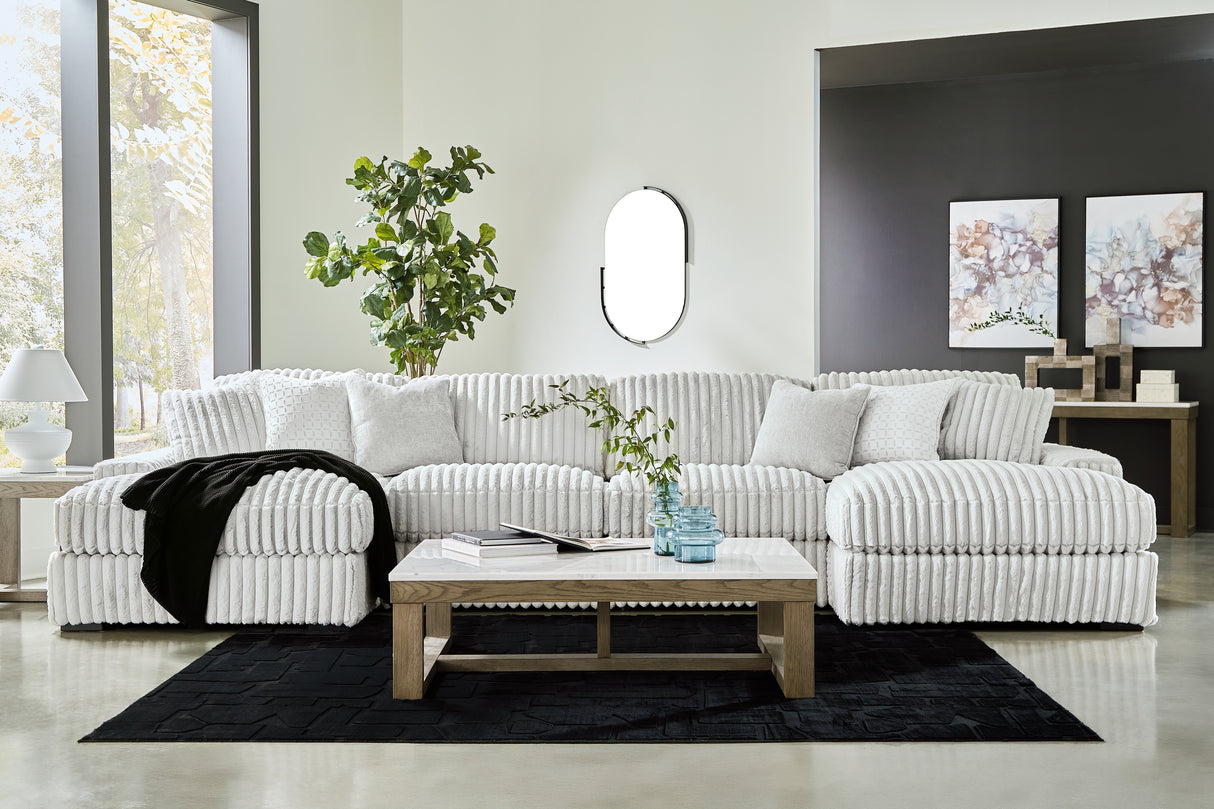 Stupendous Alloy 4-Piece Double Chaise Sectional from Ashley Furniture - Luna Furniture