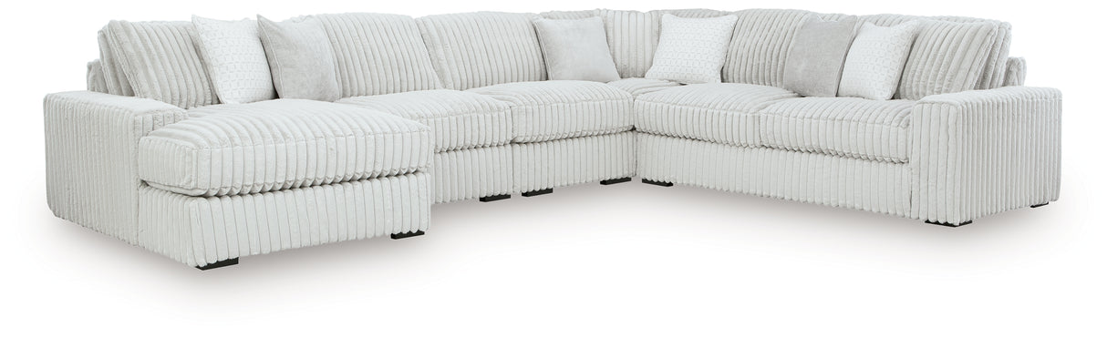 Stupendous Alloy 5-Piece LAF Chaise Sectional from Ashley Furniture - Luna Furniture