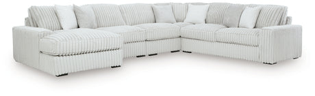 Stupendous Alloy 5-Piece LAF Chaise Sectional from Ashley - Luna Furniture