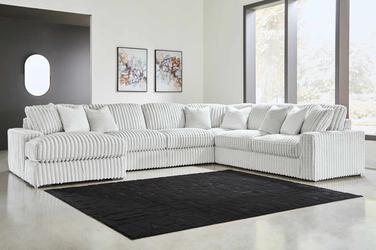 Stupendous Alloy 5-Piece LAF Chaise Sectional from Ashley Furniture - Luna Furniture