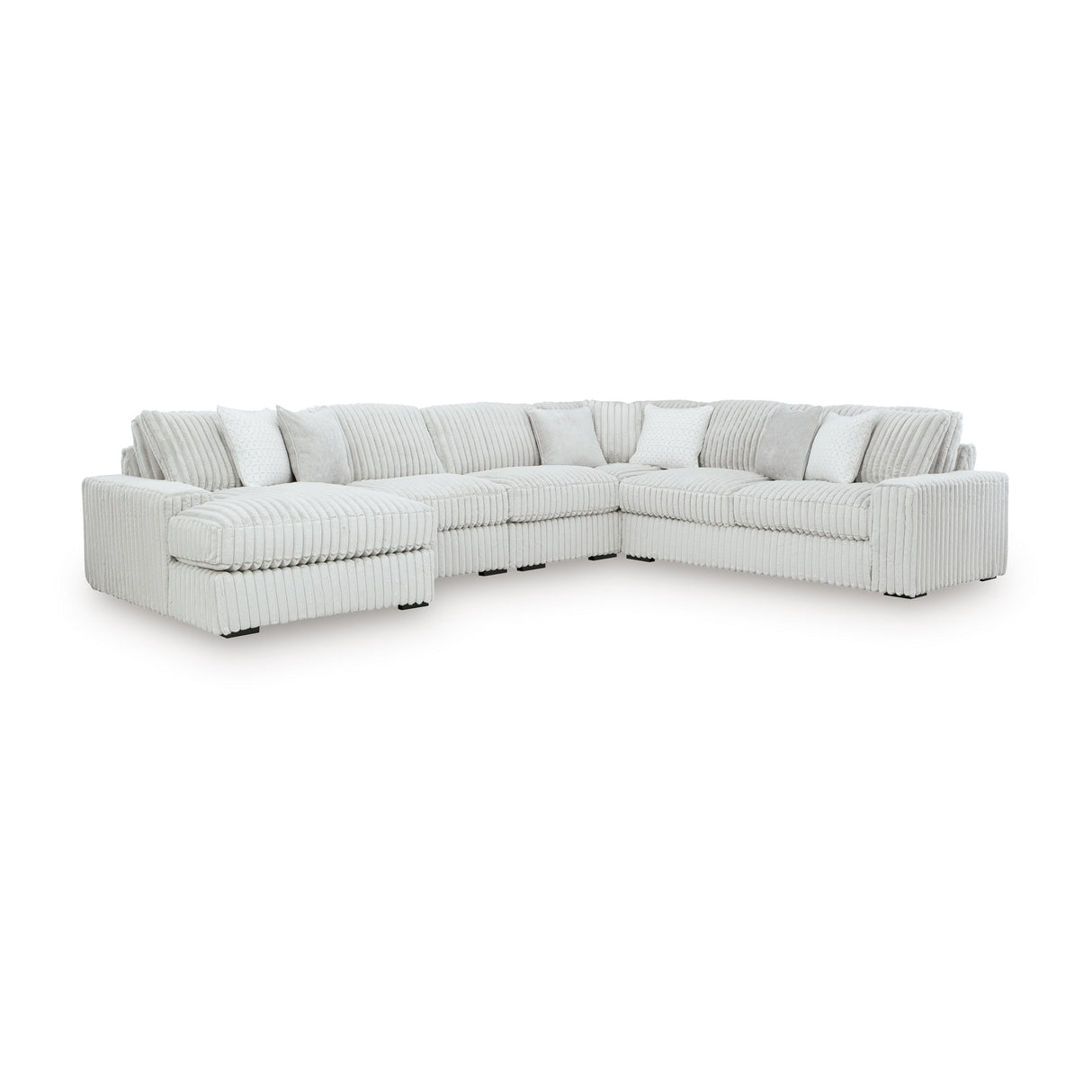 Stupendous Alloy 5-Piece LAF Chaise Sectional
