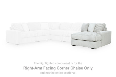 Stupendous Alloy Right-Arm Facing Corner Chaise from Ashley - Luna Furniture