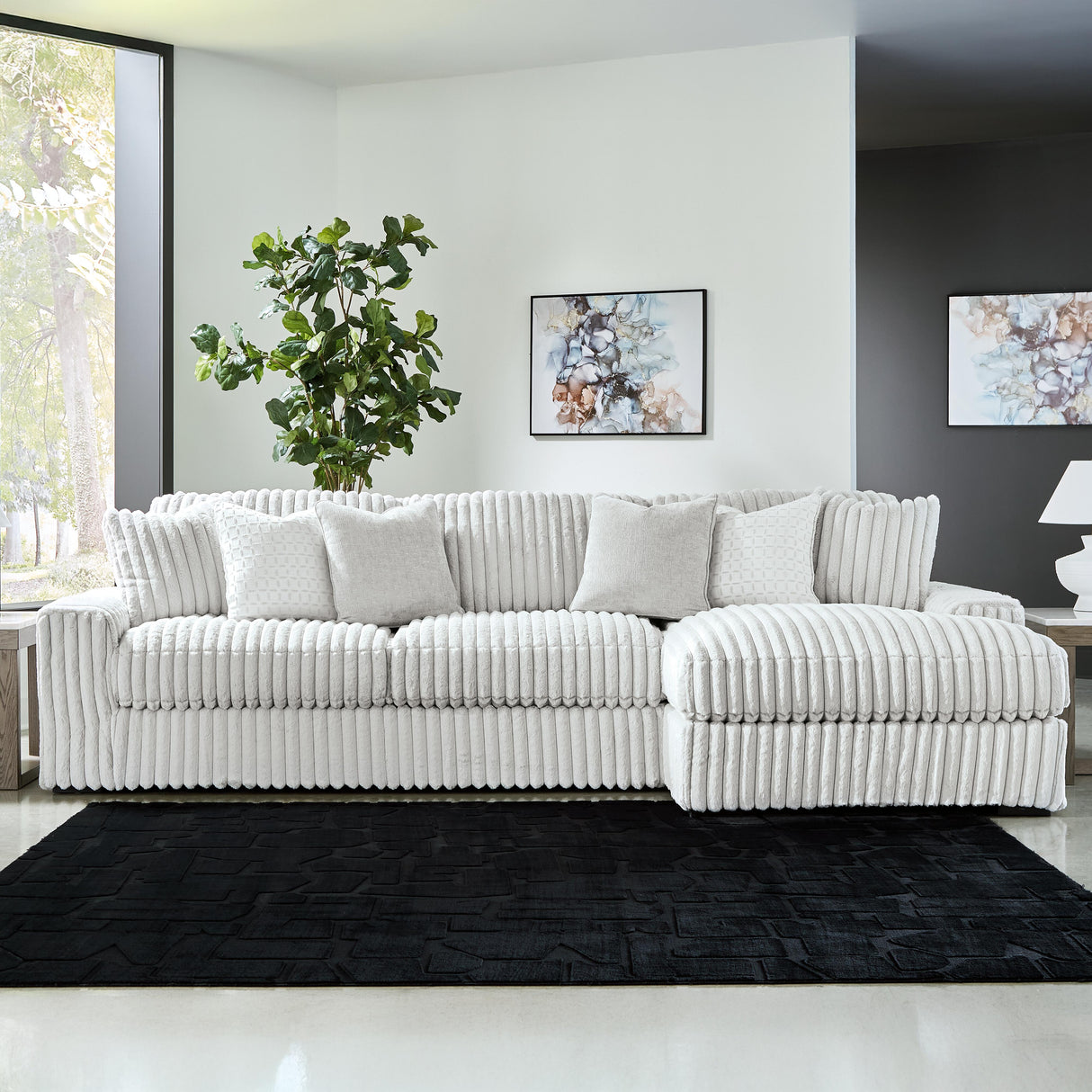 Stupendous Alloy 2-Piece RAF Chaise Sectional
