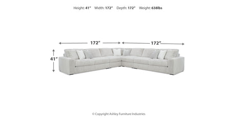 Stupendous Alloy 5-Piece Sectional with Ottoman from Ashley - Luna Furniture