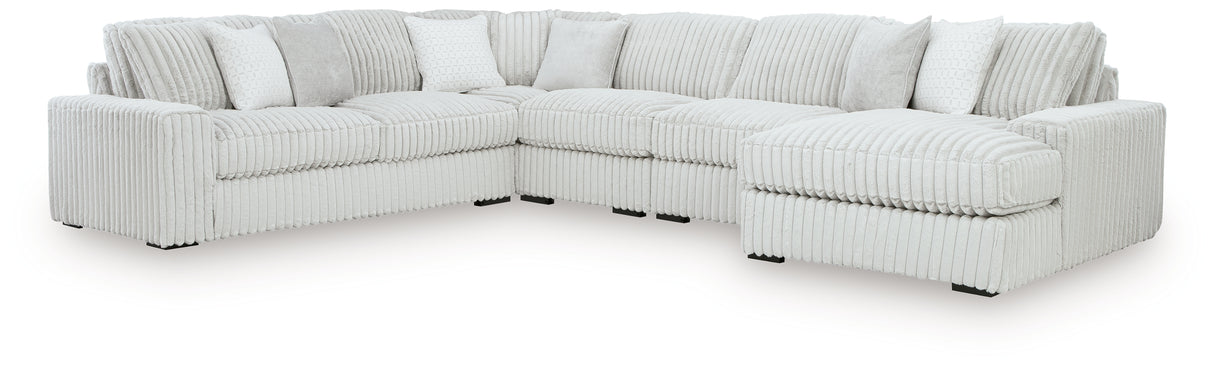 Stupendous Alloy 5-Piece RAF Chaise Sectional from Ashley Furniture - Luna Furniture