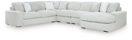 Stupendous Alloy 5-Piece RAF Chaise Sectional from Ashley - Luna Furniture