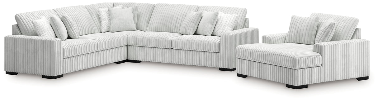 Stupendous Alloy 3-Piece Sectional and Oversized Chaise from Ashley Furniture - Luna Furniture