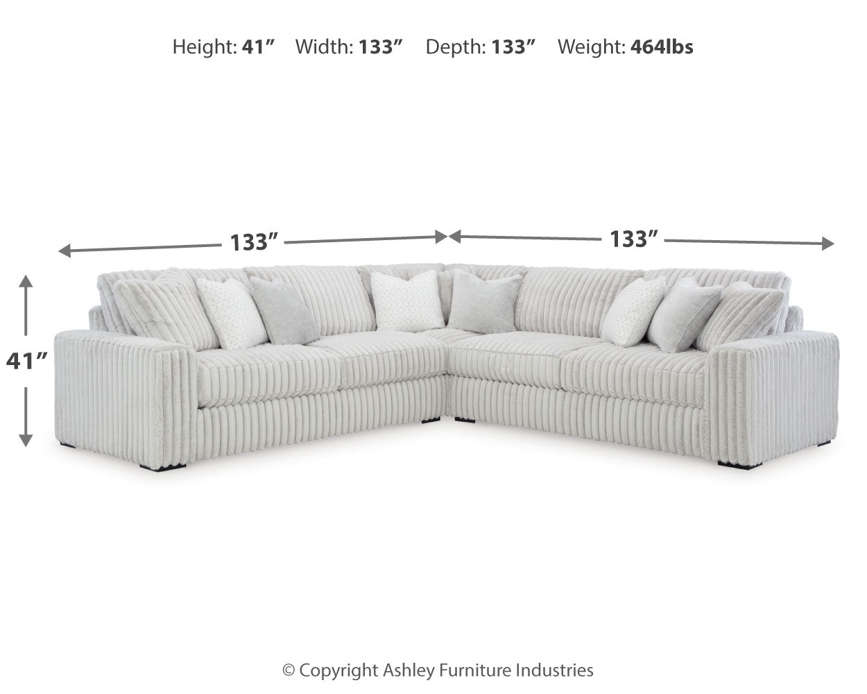 Stupendous Alloy 3-Piece Sectional - 25903S1 - Ashley - Luna Furniture