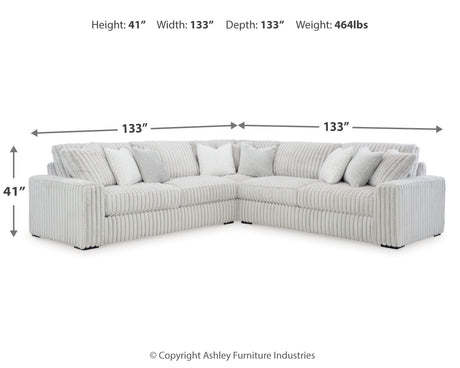 Stupendous Alloy 3-Piece Sectional from Ashley - Luna Furniture