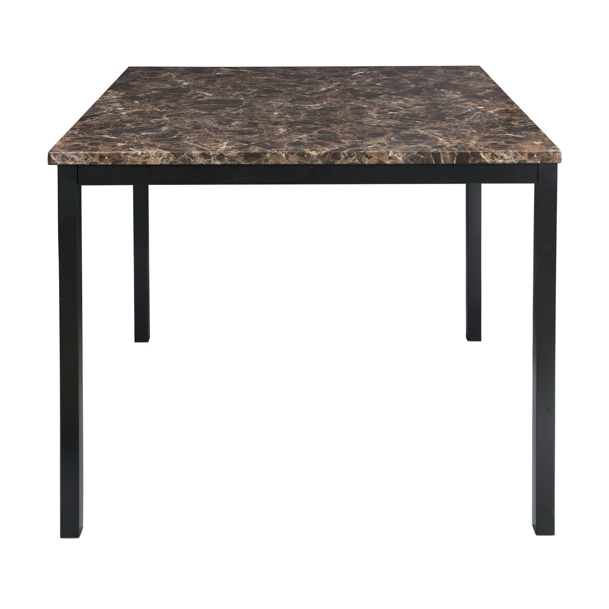 Tempe Brown/Black Marble-Top 5-Piece Counter Height Set from Homelegance - Luna Furniture
