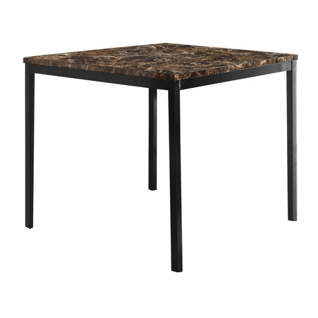 Tempe Brown/Black Marble-Top 5-Piece Counter Height Set from Homelegance - Luna Furniture