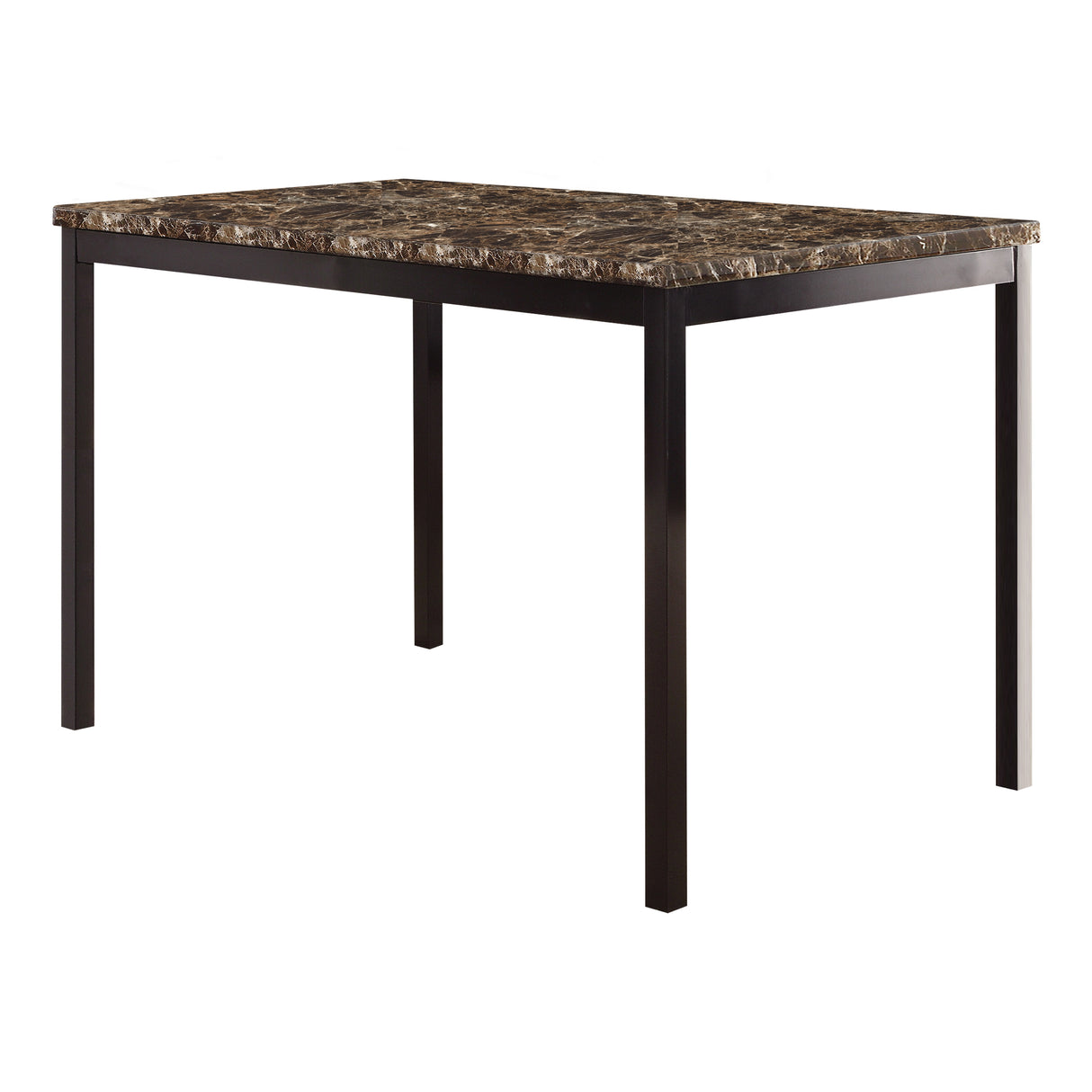 Tempe Brown/Black Marble-Top 5-Piece Dining Set from Homelegance - Luna Furniture