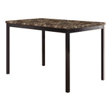 Tempe Brown/Black Marble-Top 5-Piece Dining Set from Homelegance - Luna Furniture