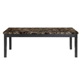 Tempe Brown/Black Marble-Top Counter Height Table