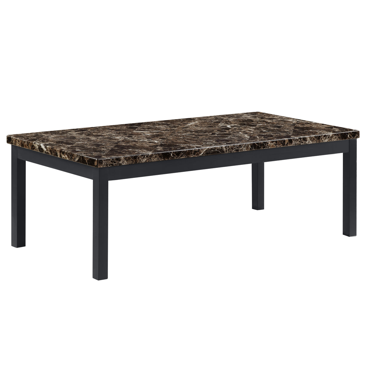 Tempe Brown/Black Marble-Top Counter Height Table