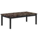 Tempe Brown/Black Marble-Top Counter Height Table