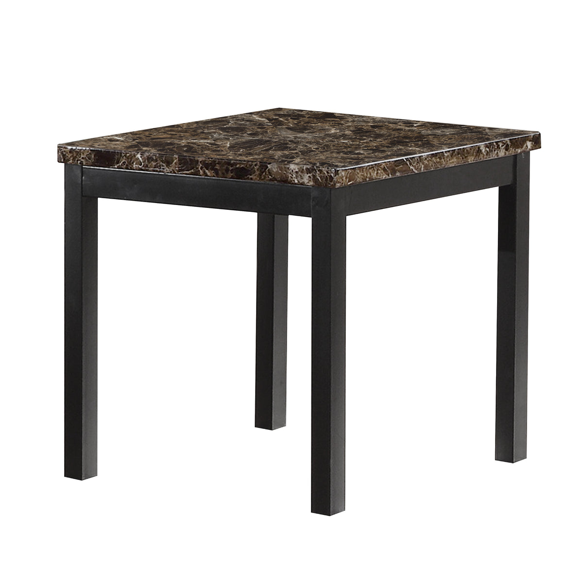 Tempe Brown/Black Marble-Top Counter Height Table