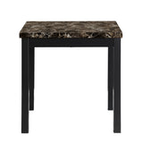 Tempe Brown/Black Marble-Top Counter Height Table