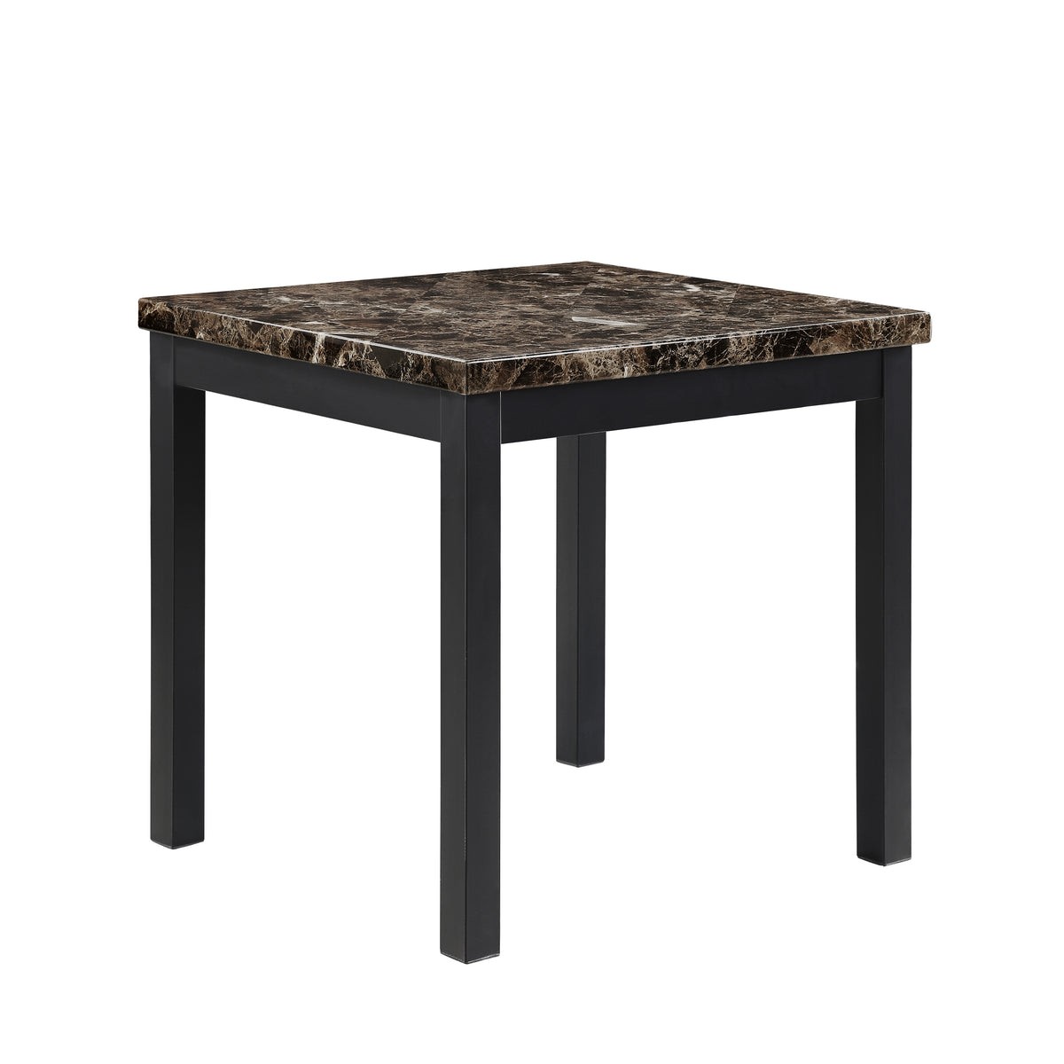 Tempe Brown/Black Marble-Top Counter Height Table