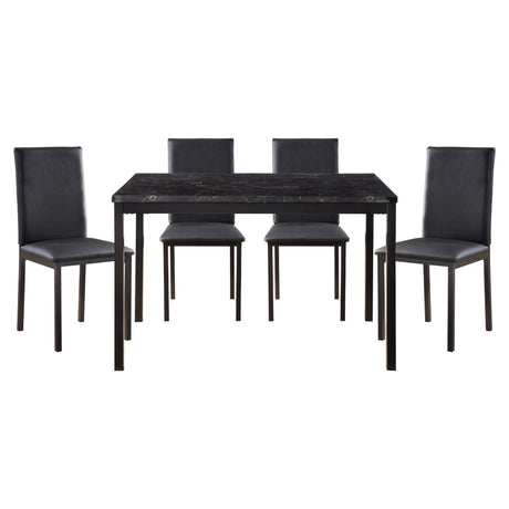 Tempe Black Marble-Top Dining Set from Homelegance - Luna Furniture