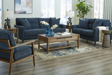 Bixler Navy Sofa, Loveseat and Chair from Ashley - Luna Furniture