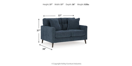 Bixler Navy Loveseat from Ashley Furniture - Luna Furniture