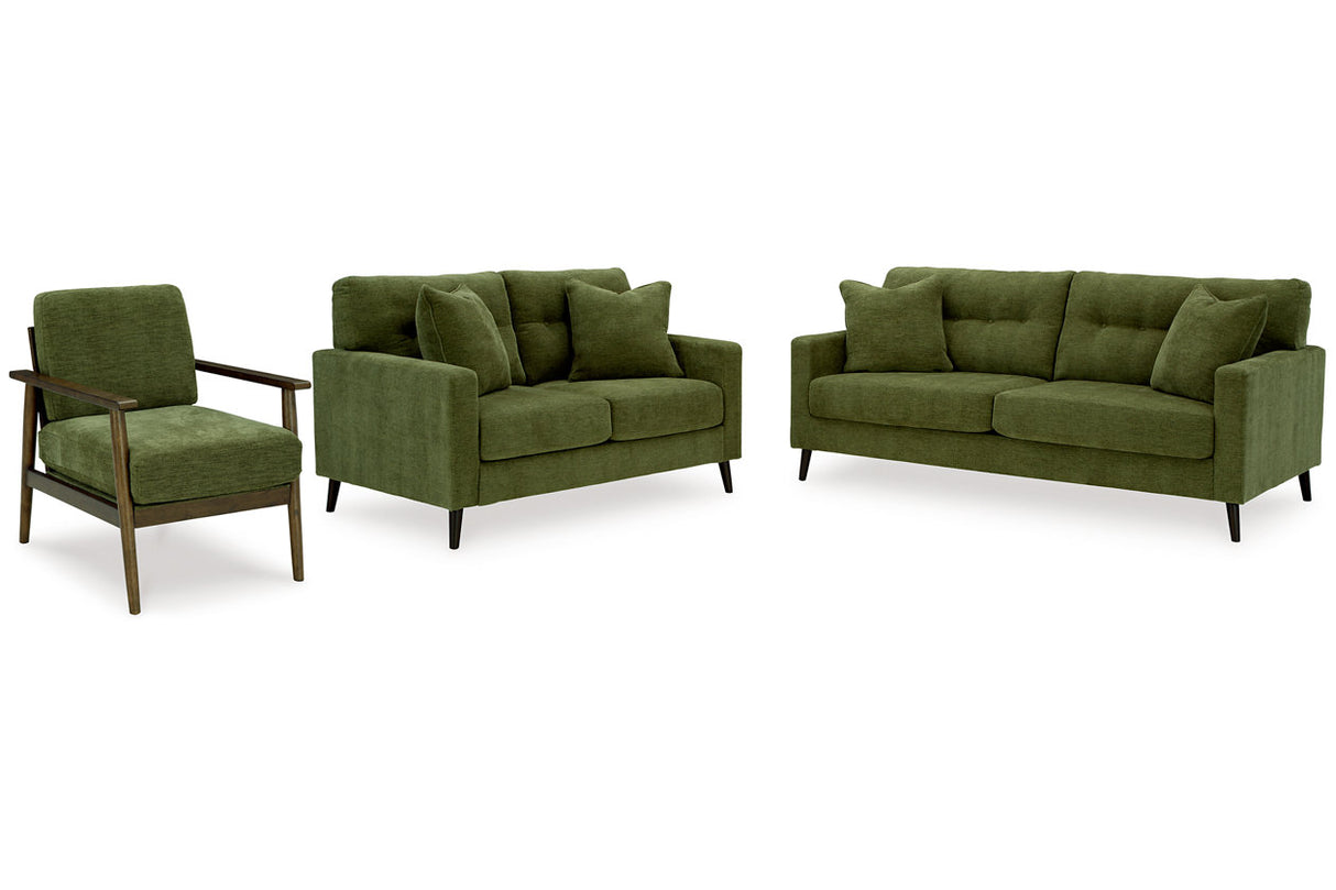 Bixler Olive Sofa, Loveseat and Chair from Ashley - Luna Furniture
