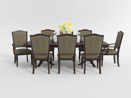 Marston Dark Cherry 5-Piece 96" Extendable Dining Set from Homelegance - Luna Furniture