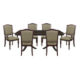 Marston Dark Cherry 7-Piece 96" Extendable Dining Set from Homelegance - Luna Furniture