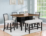 Dary Black/Brown Counter Height Dining Set