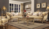HD-2626 Metallic Bright Gold 3-Piece Living Room Set from Homey Design - Luna Furniture