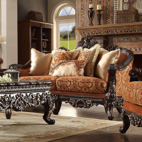 HD-2627 Brown Mahogany Loveseat from Homey Design - Luna Furniture