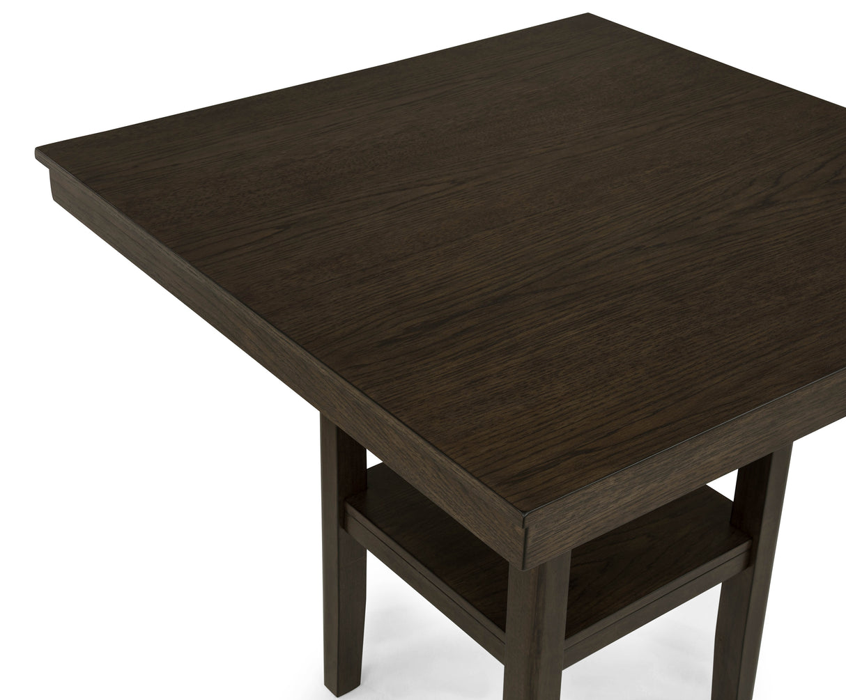 Lester Brown/Beige 5-Piece Counter Height Dining Set from Crown Mark - Luna Furniture