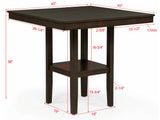 Lester Brown/Beige 5-Piece Counter Height Dining Set from Crown Mark - Luna Furniture