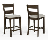 Lester Brown/Beige 5-Piece Counter Height Dining Set from Crown Mark - Luna Furniture
