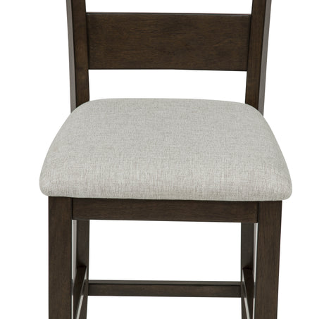 Lester Brown/Beige 5-Piece Counter Height Dining Set from Crown Mark - Luna Furniture