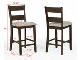 Lester Brown/Beige 5-Piece Counter Height Dining Set from Crown Mark - Luna Furniture