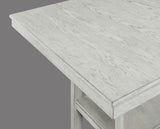 Lester Driftwood 5-Piece Counter Height Set from Crown Mark - Luna Furniture