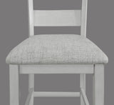 Lester Driftwood 5-Piece Counter Height Set from Crown Mark - Luna Furniture