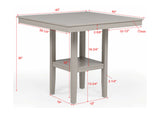 Lester Greige 5-Piece Counter Height Dining Set from Crown Mark - Luna Furniture