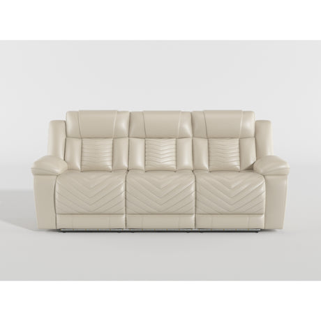 Huron Beige Power Double Reclining Sofa from Homelegance - Luna Furniture