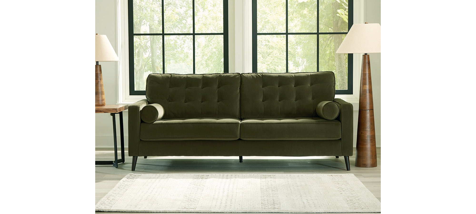Ashley Reveon Lakes Olive Sofa – Luna Furniture